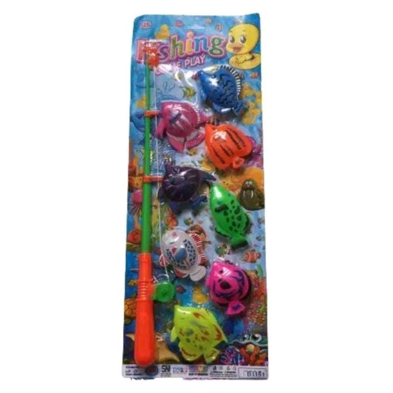 Mainan Anak Pancingan Ikan Magnet 8Pcs B1151 /Mainan Edukasi Anak Pancing Ikan Set/Mainan Anak Fishing Game Pancing Ikan Plastik 1