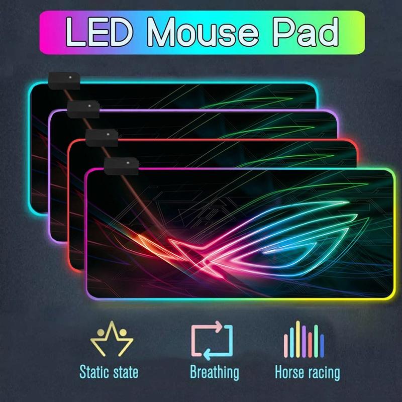 Product Introduction of RGB Mouse Pad Large Gaming Luminous Waterproof Non-slip Rubber Desk Mat ROG Mousepad Computer Laptop mouse  pad mouse  laptop 24