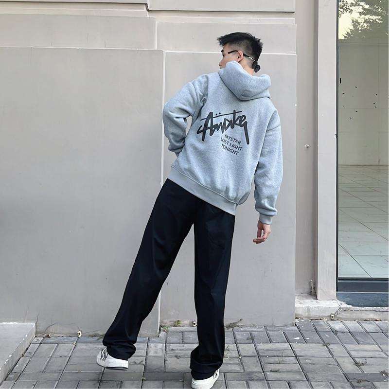 Áo Khoác Hoodie Zip In chữ ký mặt sau CINDDY BRAND Dòng Chữ Nam Nữ KI010 Menswear Kem Dài Tay Shirt áo hoodie hoodie nỉ hoodie zip áo khoác code studio áo khoác áo hoodie hoodie amadus hoodie zip whose