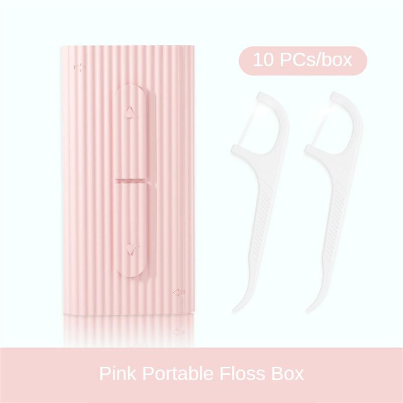 Product Introduction of 10 Portable Automatic Pop-up Dental Floss Box Disposable Dental Floss Stick Portable Box Toothpick Fine Dental Floss Storage Box 10 Pieces Portable Box Blue 17