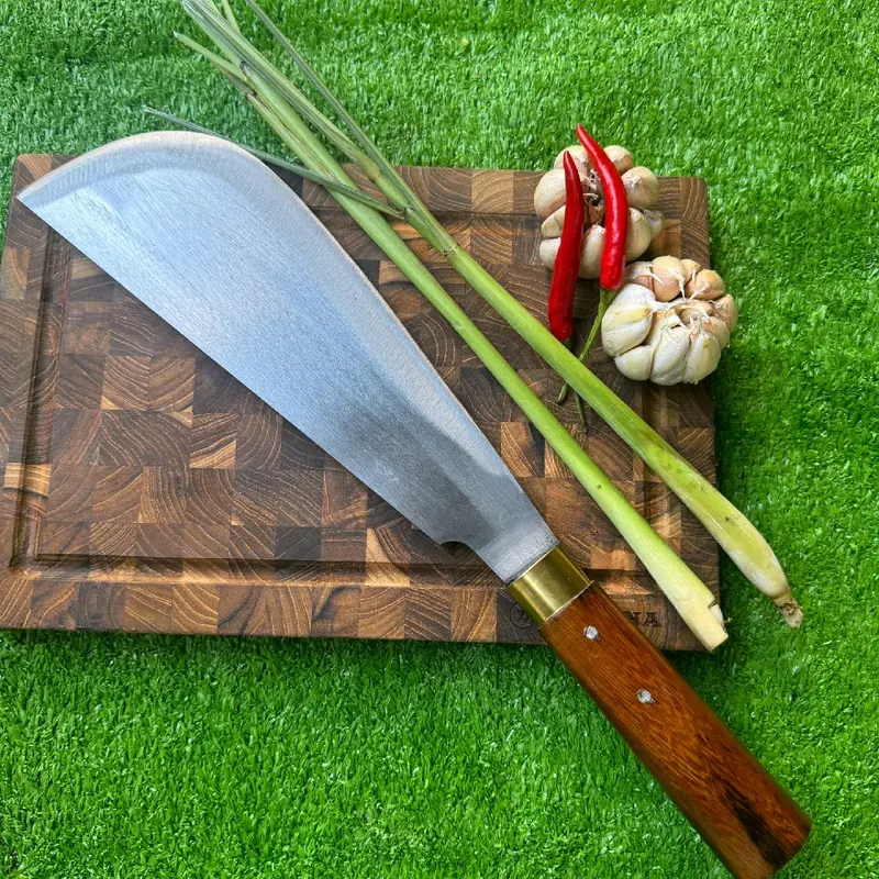 Dao yếm làm cá chặt xương gà vịt được làm từ nhíp oto dài 40cm nặng 400g 5