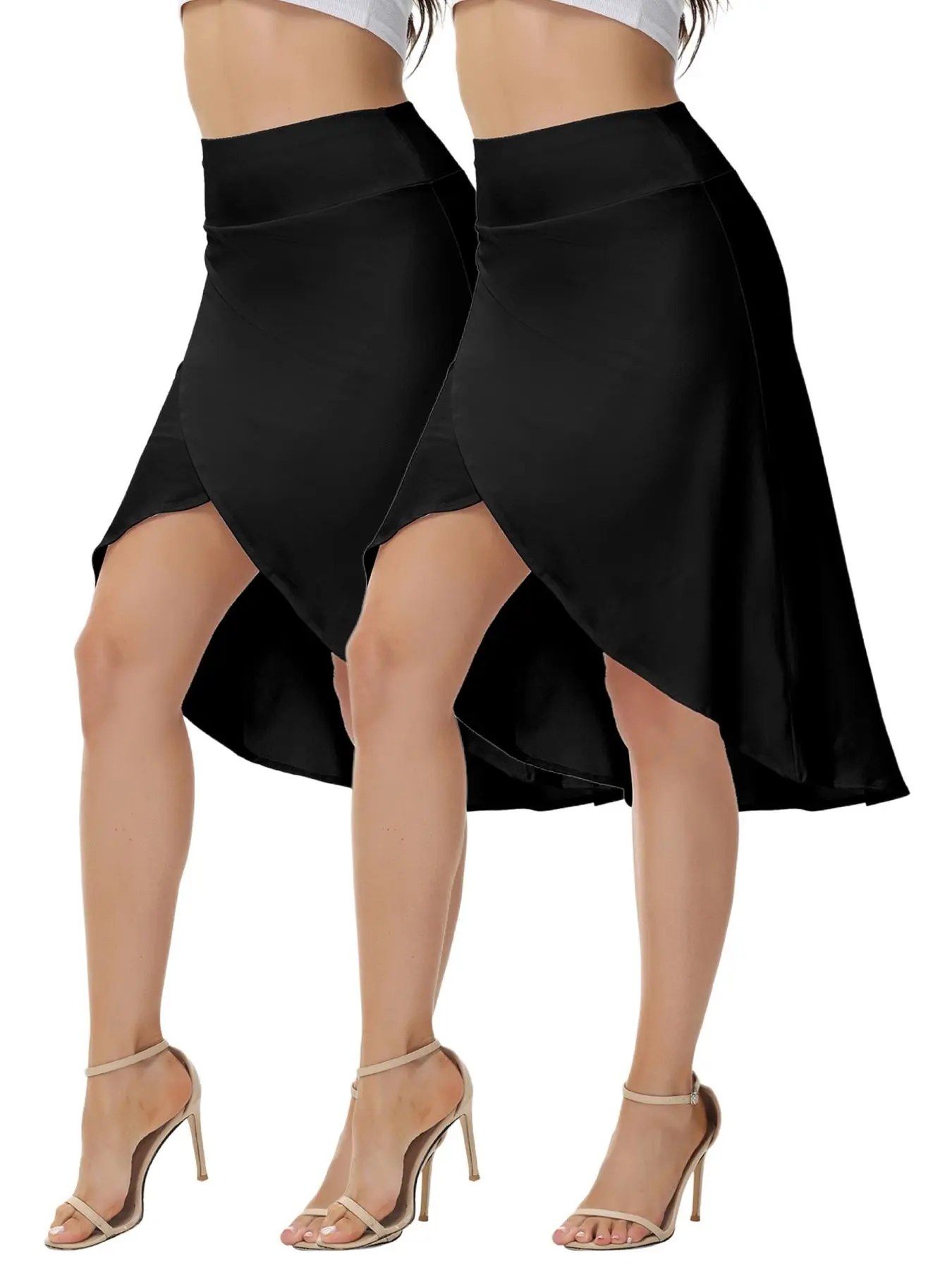 Women's Solid Color Pantskirt, Casual Comfy A Line Pantskirt for Daily Wear, Ladies Bottoms for All Seasons