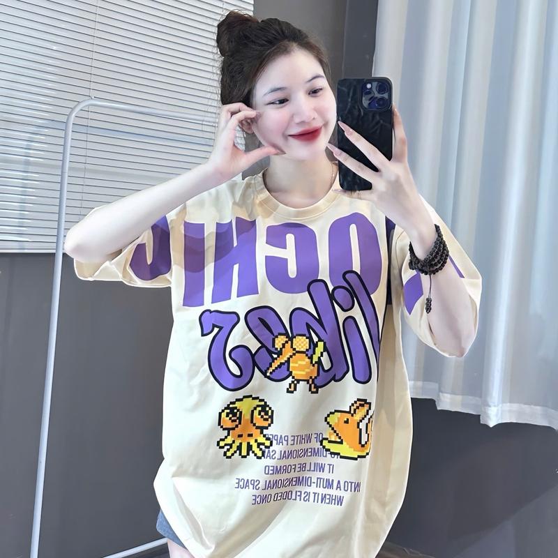 Áo Thun 3158 Cotton - IN Hình ECC From Rộng 40 - 70kg Cổ Tròn