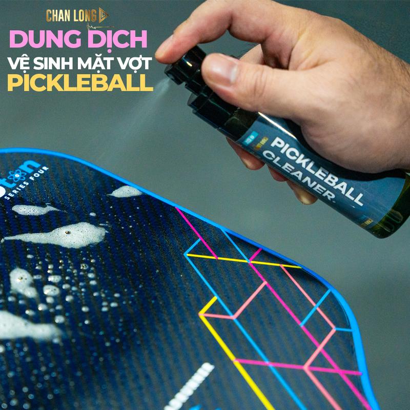 Dung Dịch Vệ Sinh Mặt Vợt Pickleball CHANLONG - Làm Sạch - Bảo Vệ Lớp Carbon - Tăng Độ Bền & Độ Bám - Không Gây Mài Mòn + Tặng Khăn Lau - Mua 2 Lọ + Tặng Thêm Bóng Pickleball, Quấn Vợt