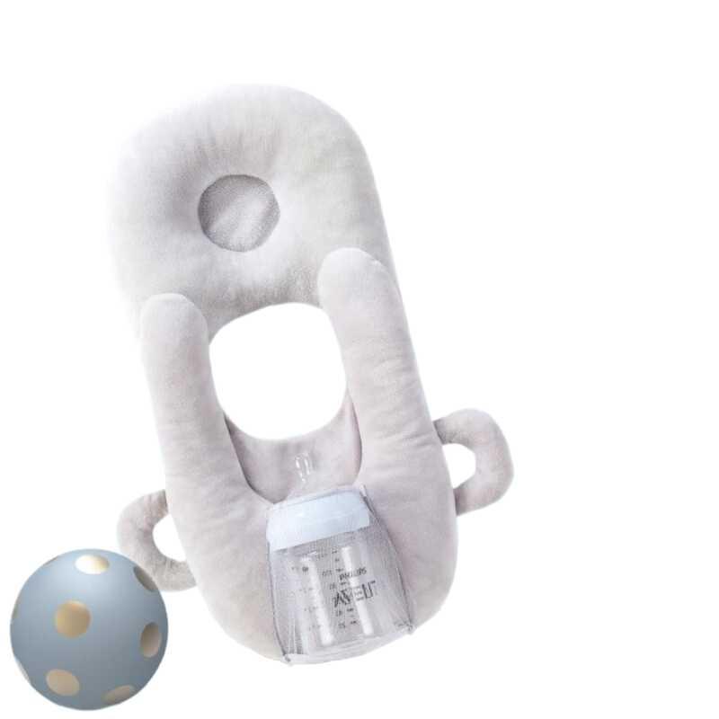 Pillow Blue Grey Pink Crystal Velvet Breastfeeding Stand Multi functional Fixed Head Bottle 0