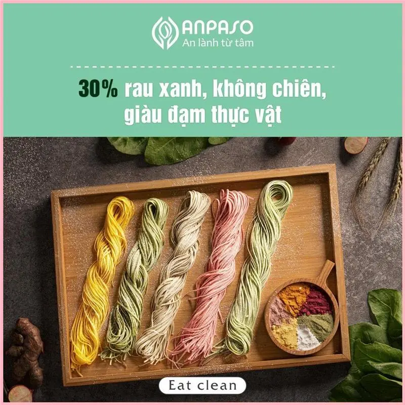 IUJSHERSHOP Mì Rau Củ Hữu Cơ Anpaso - XanhSam Organic 5
