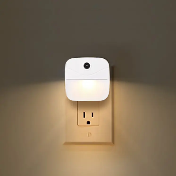BISA COD L6075 Lampu Tidur LED Model Persegi / Lampu Tidur Sensor / Otomatis Night Lamp Square / Sleep Mini Lamp Square Otomatis Bulat Kamar Kotak White 1