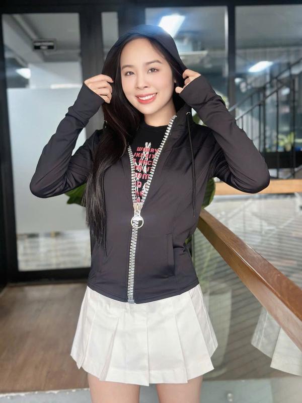 Áo khoác THUN LẠNH dây kéo to 4 túi  nữ Women Top Thun - Kem - Jacket symbolic  áo áo  khoác