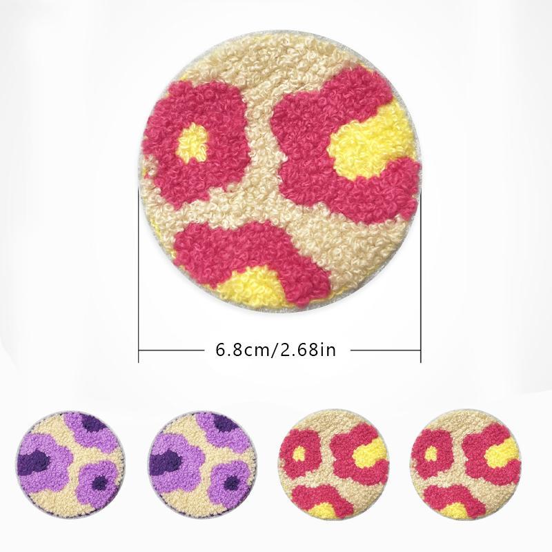 Flower Design Dirt-proof Car Coaster, Non-slip Heat Insulation Car Cup Mat, Car Interior Insulated Decoration Accessories 1