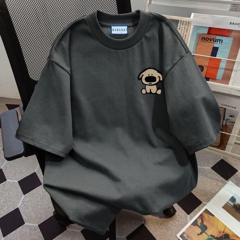 Product Introduction of 100% Cotton Puppy Cute Printed Short Sleeve T-Shirt Unisex Summer Loose Top boxy  shirt oversized  shirt  men 17
