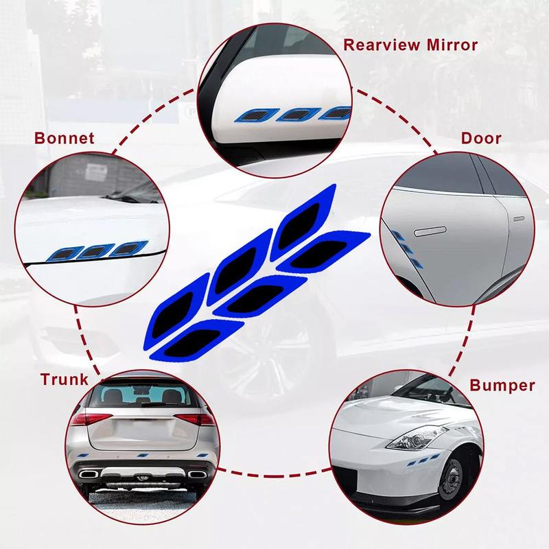 Product Introduction of Pelekat Reflektif Kereta, 6pcs / Set, Anti-Calar, Pelekat Amaran Keselamatan, Untuk Lori dan Auto Motor, K4N2 24