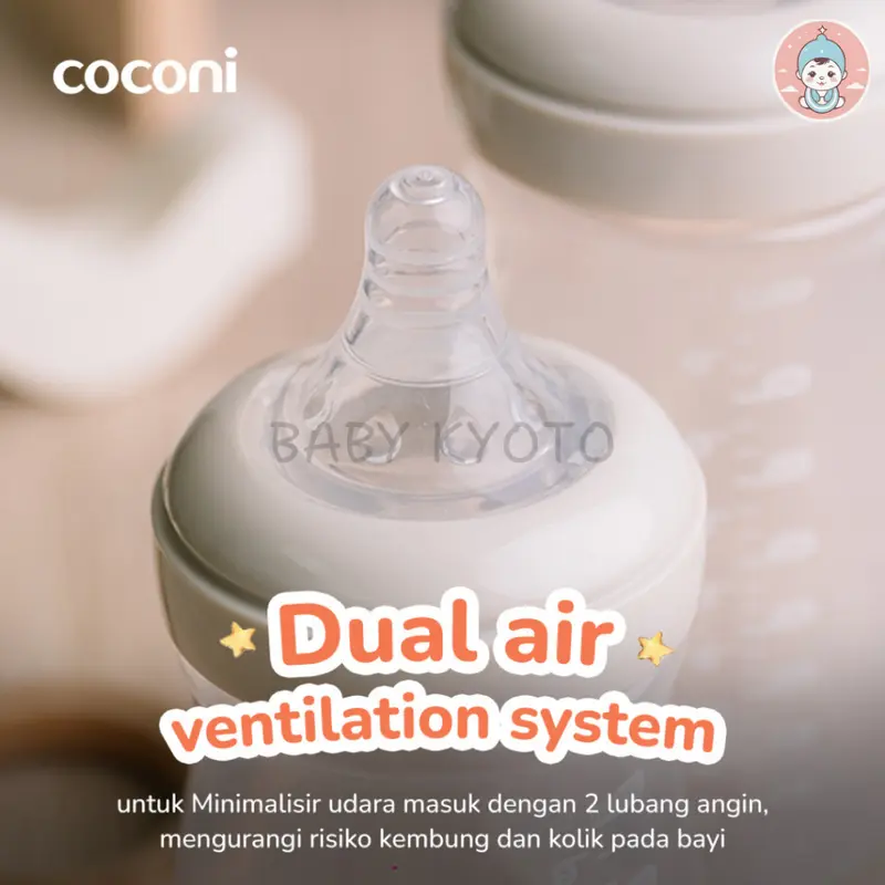 BK Coconi Wide Neck Baby Feeding Bottle Botol Dot Susu Asi Bayi Wideneck Anti Kolik 120/270 Ml 3