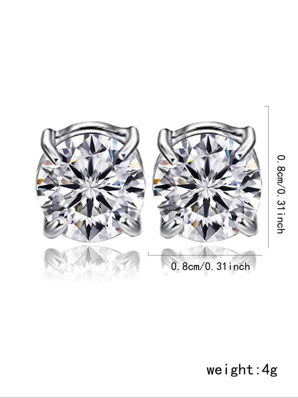 Men's Rhinestone Decorated Magnetic Earrings, Hip Hop Earrings for Party, Daily Clothing Decor, Trendy All-match & Exquisite Jewelry for Birthday Gift 1
