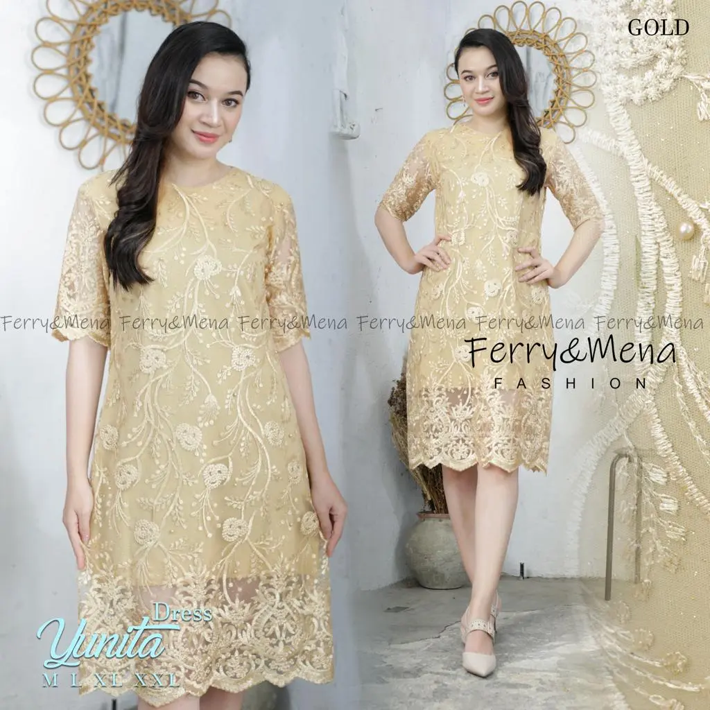 GAUN DRESS PESTA ELEGAN / DRESS WARNA GOLD / MIDI DRESS / DRESS KONDANGAN WANITA ELEGAN MODERN / DRESS WANITA / DRES KONDANGAN REMAJA KEKINIAN 2022 / GAUN PESTA INPORT MEWAH / DRESS GEREJA MODEL TERBARU 2022 / DRESS BROKAT / BAJU GEREJA