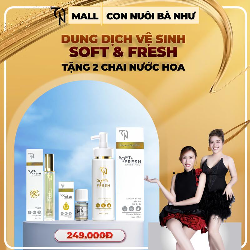 DUNG DỊCH VỆ SINH SÀT & FRESH VÀ NƯỚC HOA - TẶNG 1 CHAI NƯỚC HOA CÔ BÉ & 1 CHAI NƯỚC HOA TOÀN THÂN 10ML NỮ