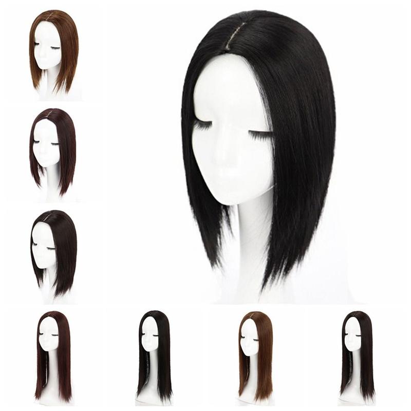Product Introduction of Increase Hair Volume Synthetic Topper Hairpiece Hair Extension Middle Part Invisible Clourse Hairpieces Natural Seamless Long Straight Hair Women 8