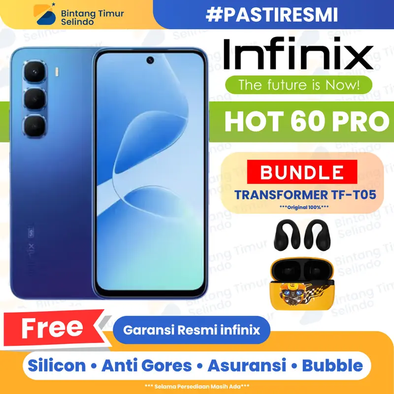 Infinix Hot 60 Pro 8/256GB - Layar 144Hz, Helio G200, Kamera 50MP Baterai 5160mAh  Garansi Resmi