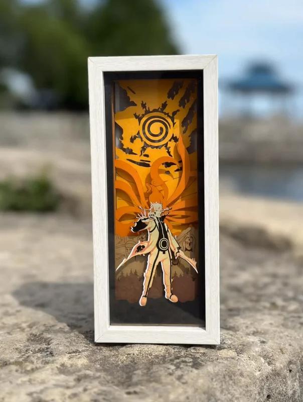 [NARUTO] Hộp Đèn Anime 3D Led, Có Thể Điều Chỉnh, Trang Trí Bàn Học, Góc Làm Việc 3