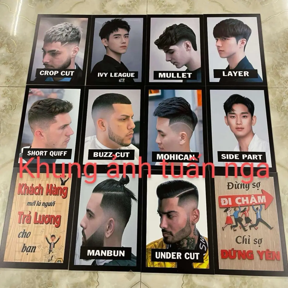 Bộ 12 ảnh dán fomex dày 5li