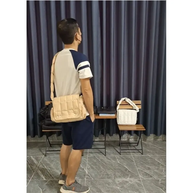 túi đeo chéo chần bông cúc bấm tăng giảm dainystore cao cấp 1