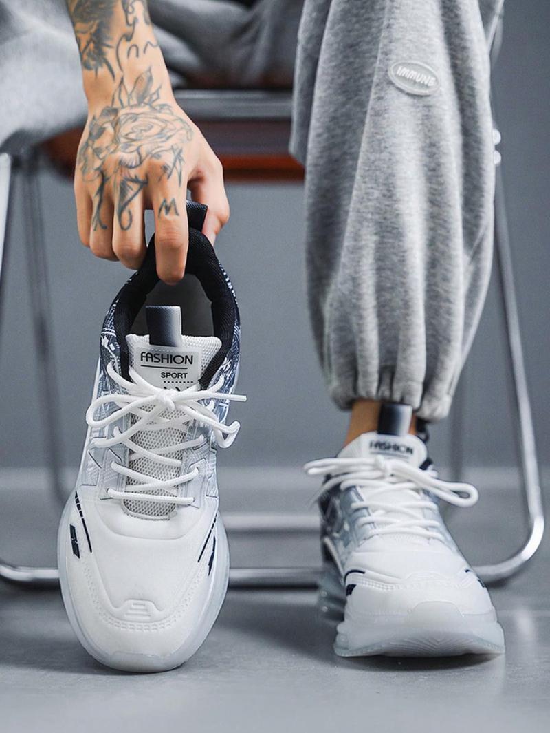Product Introduction of Fashion Sneakers, Lightweight Sports Running Shoes, Anti-Slip Casual Walking Shoes, Shock Absorbing Athletic Shoes Valentines Training Closed Runner Trainer Boy Footwear Lace Black And White 15