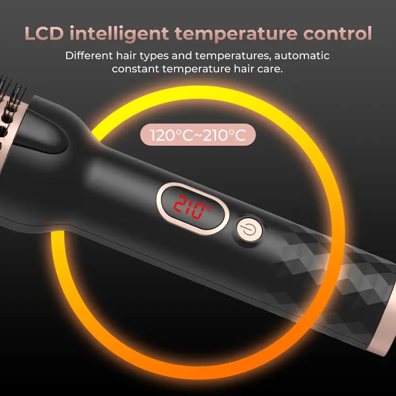 3 in 1 Hair Styling Tool, LCD Display Hair Curling Iron, Fast Heating Hair Curling Comb, Hair Styling Tool for Home & Travel 4