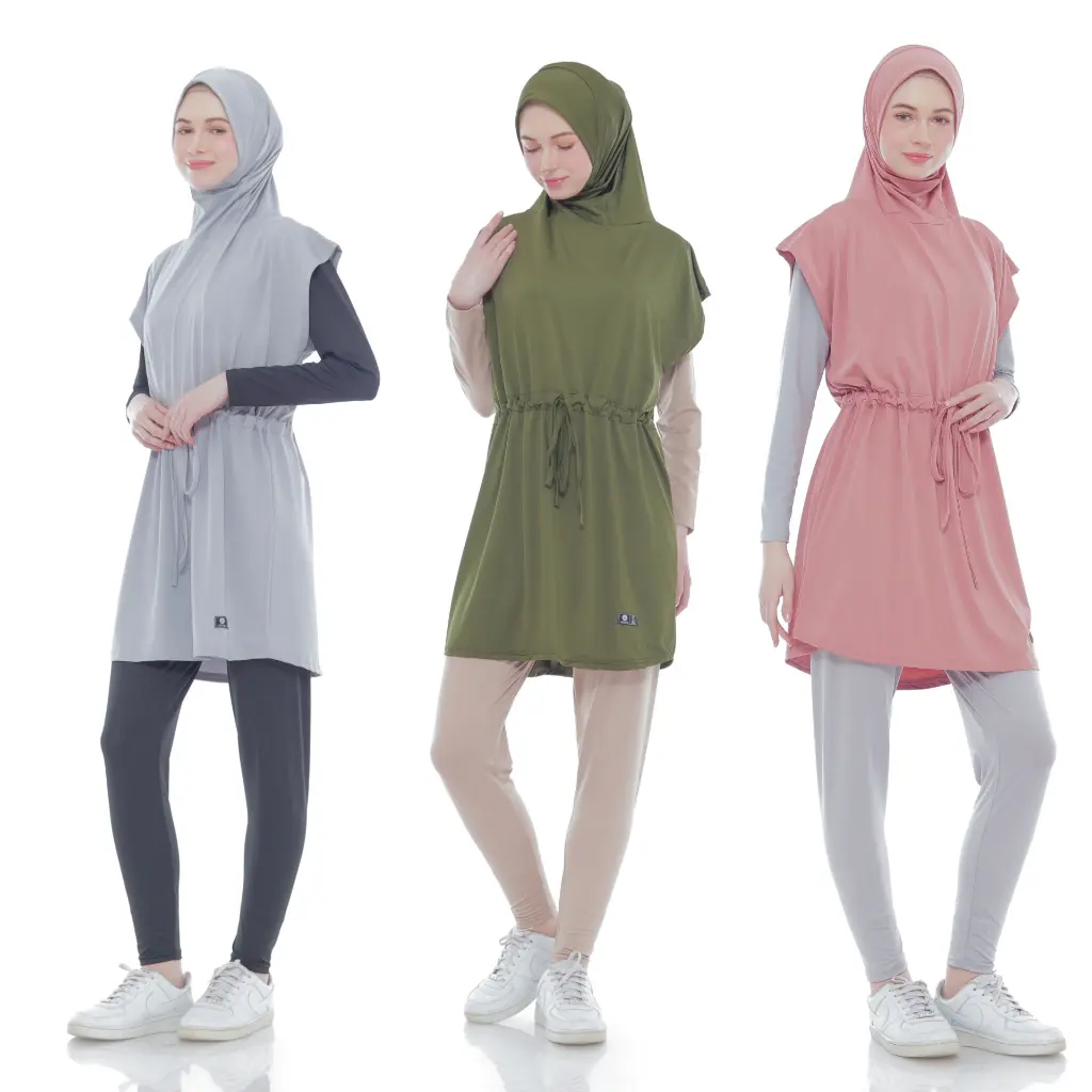 Hijab Rompi Instant Muslim Tunik Vest Olahraga Wanita Terbaru Sport Kekinian