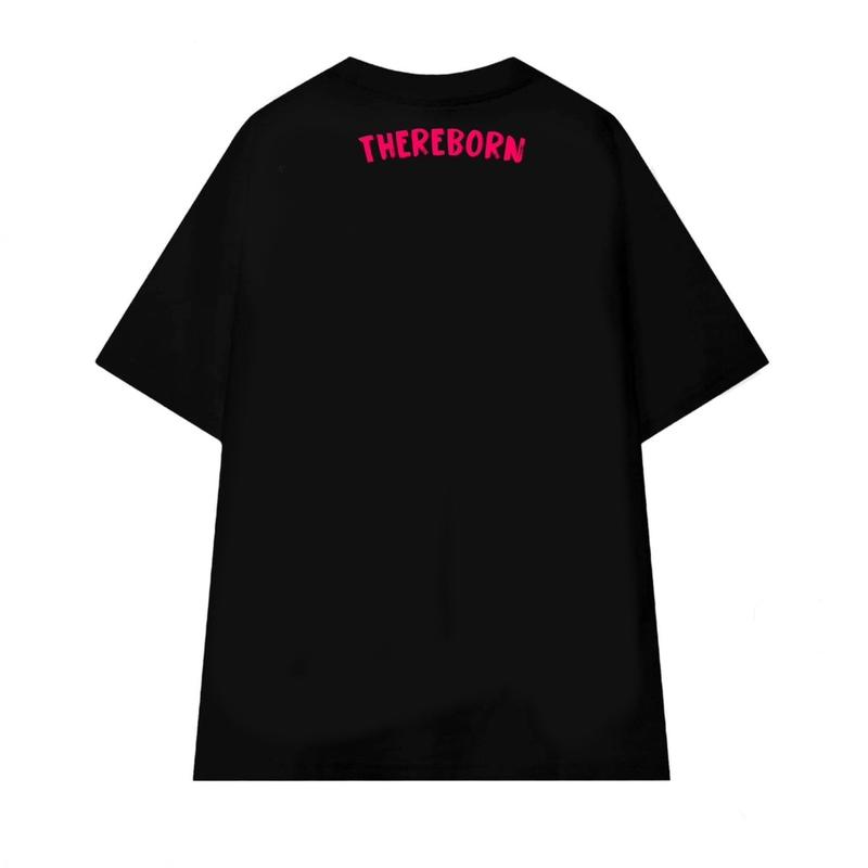 ÁO THUN IN CHỮ “REBORN” COTTON Cổ tròn Top Đen reborn  áo aothun 2