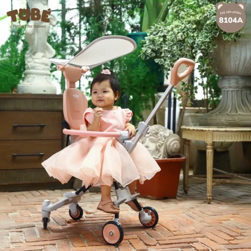 [Voucher Độc Quyền + Quà Tặng] Xe đẩy gấp gọn siêu nhẹ ToBe Plus cho bé từ 6-36 tháng - Kèm Mái che và đệm ngồi 3
