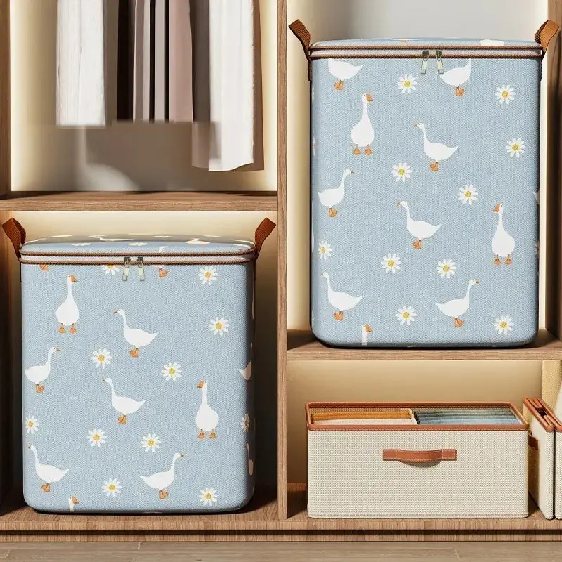 BLB Storage Box Organizer Container Selimut Keranjang Pakaian Dengan Tutup Resleting Serbaguna 1
