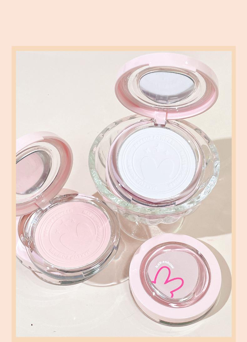 Product Introduction of Kakashow rabbit soft focus finishing powder four-color natural soft focus clear and flawless oil control finishing powder Makeup Cosmetic 10