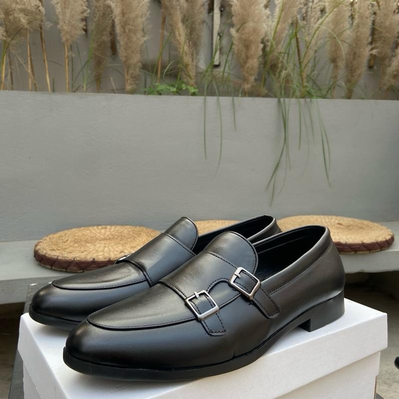 giày chú rể đám cưới Thiết Kế Hai Móc Khoá Double MonStrap Cho Anh Em Đi Chụp Kỉ Yếu-Giày Chú Rể 2K