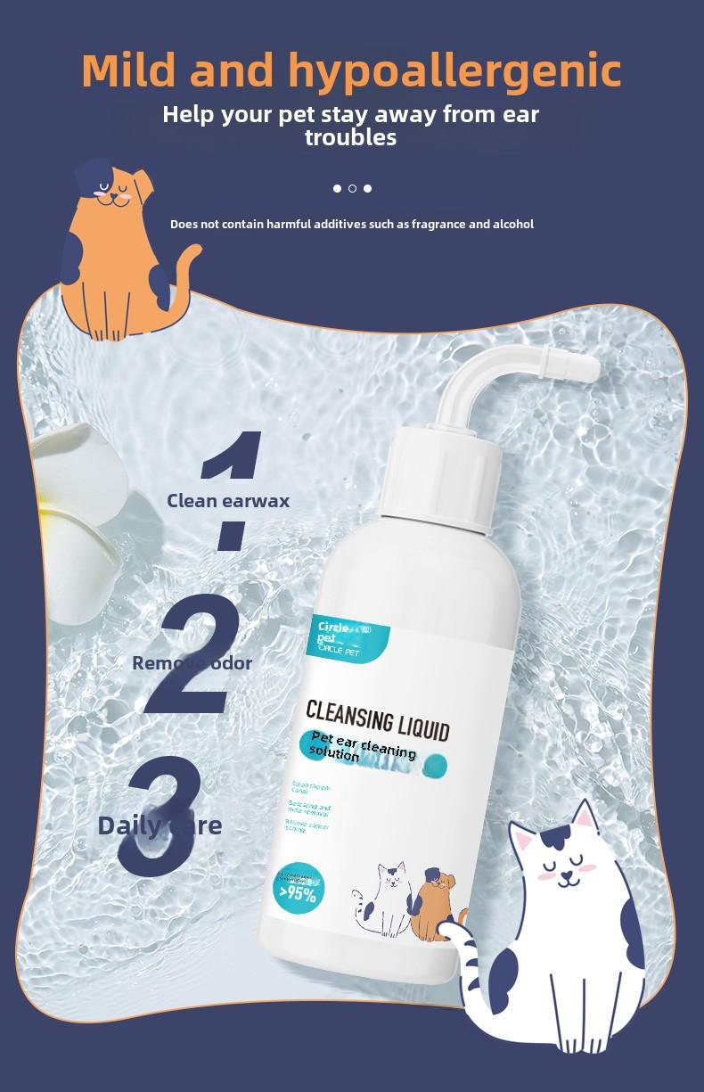 Product Introduction of Pet Ear Cleaner for Cats and Dogs, Ear Drop of Middle Ear Inflammation, Ear Mite Removal, Antibacterial, Suitable for Cats and Puppies 6