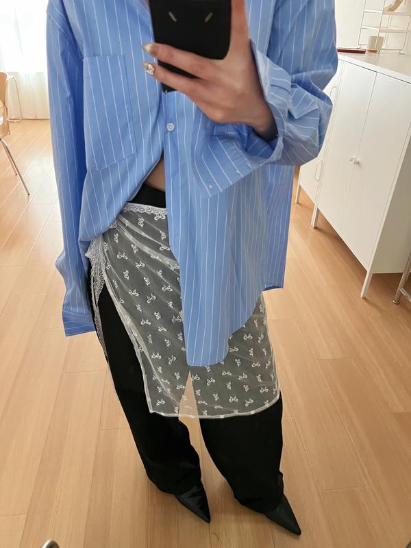 Product Introduction of Ladies Lace Layered Sheer Skirt Paired with Lace Up Girls Layered Skirt Wrap Around Skirt 20