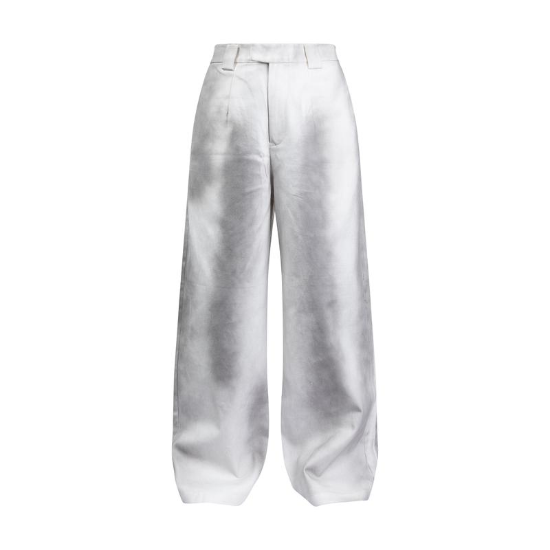 TRIGGER CLUB - Quần jeans wash ống rộng - TGC ACID WASHED WHITE DENIM PANTS