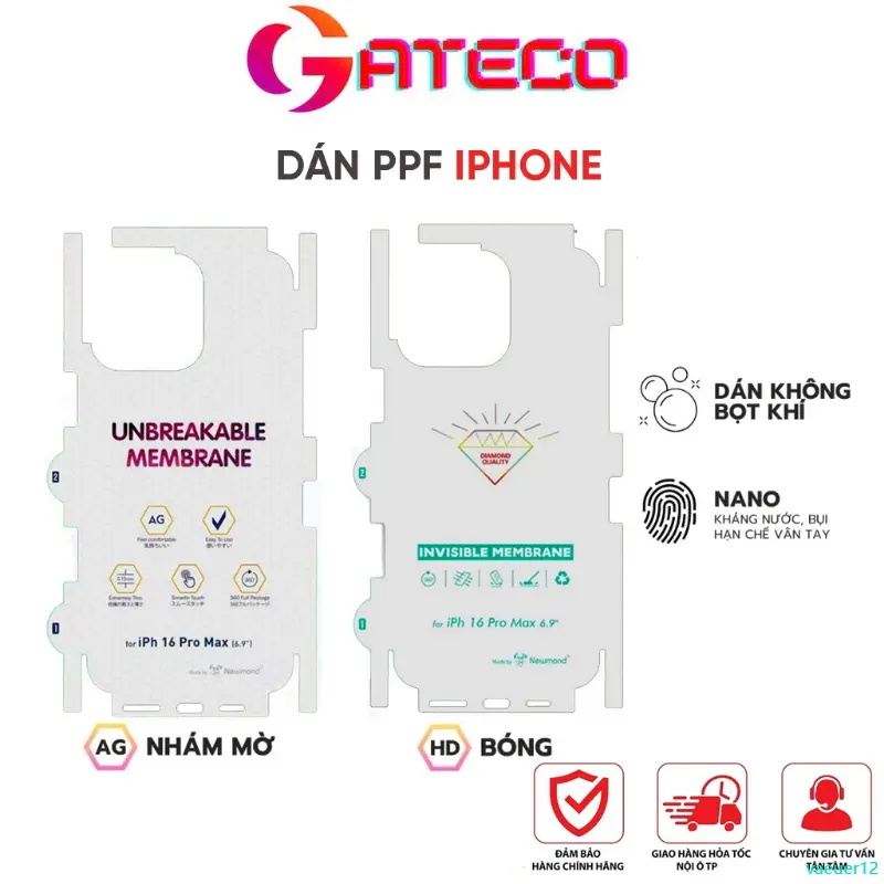 vaeuer12 Miếng dán mặt sau iphone 15 pro max 8 plus Xr Xsmax 14 promax 15 pro  X 13 pro Xs max 11 promax 12 14 plus