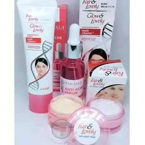 Paket Fair Lovely - Cream siang dan malam Dan Pelembap Plus Serum Haniku Acne Pink BPOM