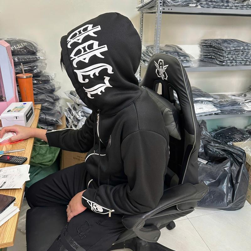 Áo Hoodie Khóa Kéo PhiLip qp Đầu Lâu Mẫu In Kim Tuyến (Logo Sắt) Cực Chất Hot Trend 2024.Áo Nỉ Cao Cấp qp Khóa Tay Hot New Menswear 4