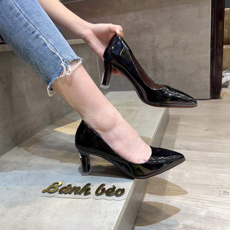 Product Introduction of Giày Cao Gót Nữ MŨI trơn Giày búp bê mũi nhọn nữ tính cao 5p và 7p - size 35 - size 40 mã Cotron Shoes 18