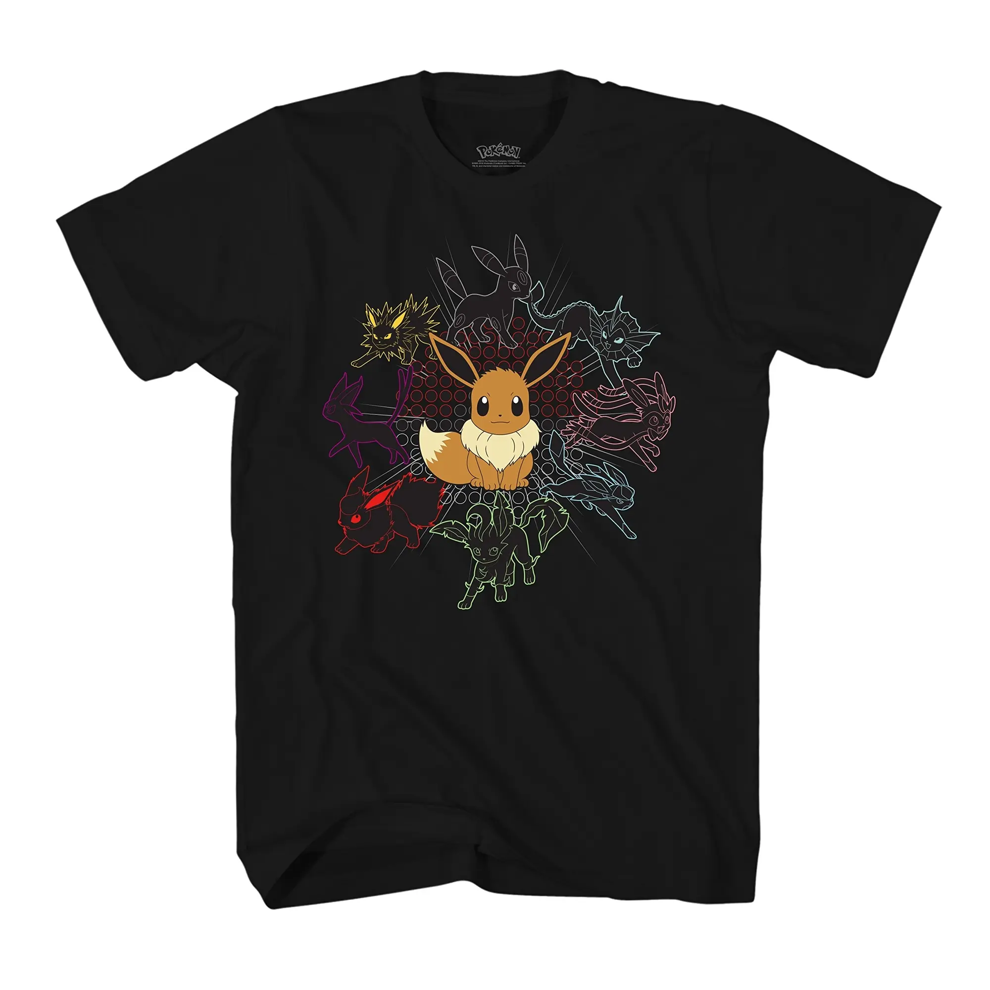Pokémon Pikachu Cute Cartoon Character Boy Girl Crew Neck T-Shirt Casual Fashion Summer Kids/Adults Short Sleeves