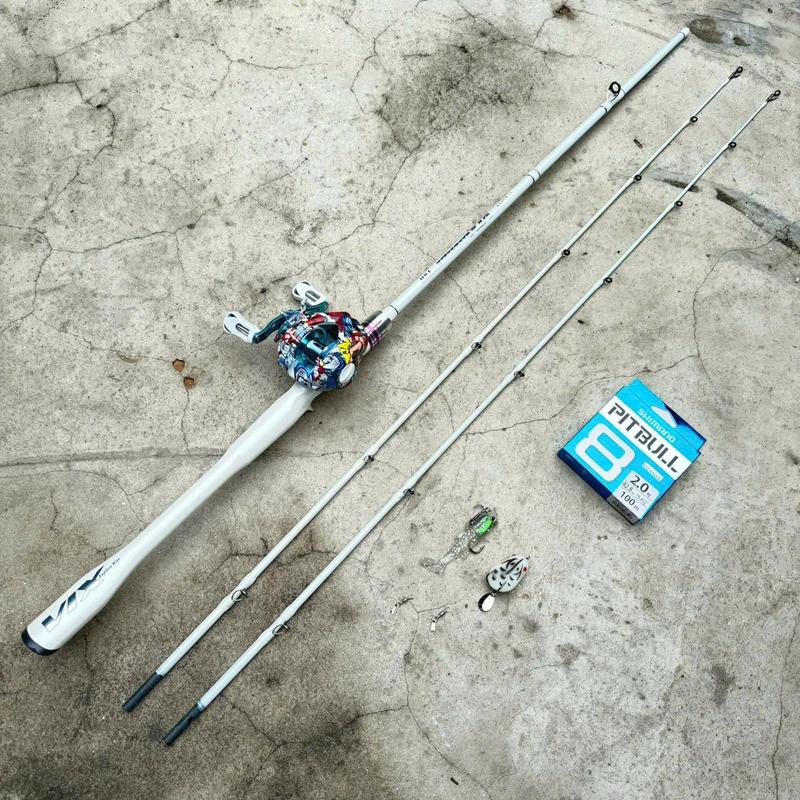 Bộ Cần Câu Lure Vix 2 Ngọn Trắng Và Máy Cemreo Tuỳ Chọn Sz