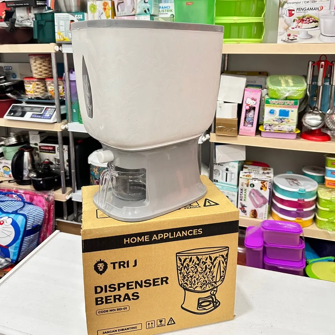 Dispenser Beras Motif Tri J