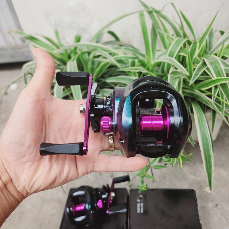  Máy Câu Cá Máy Ngang PiCal mạ titan ánh tím - Giá Mềm Bắt Cá Fishing Đi Câu 