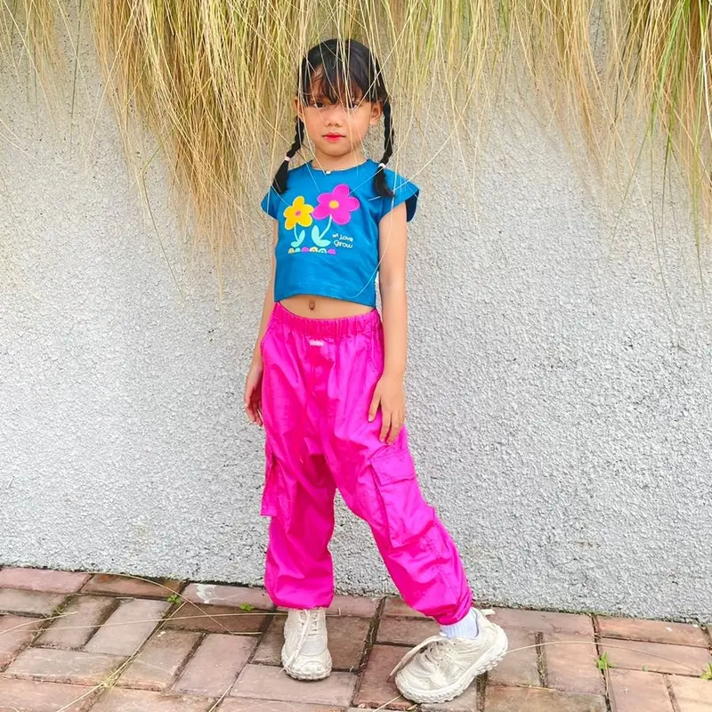 LITTLEARUMA celana cargo anak | cargo pants | celana panjang anak | bawahan anak unisex | celana panjang cargo anak laki laki dan perempuan 1-8 tahun 2