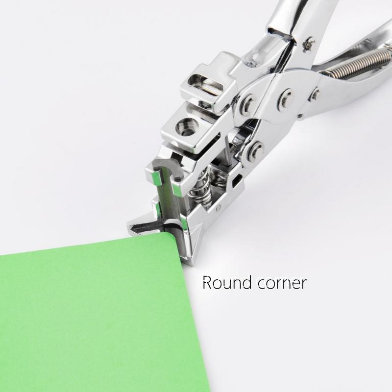 Product Introduction of 3-in-1 Metal Manual Punching Pliers-Elliptical Hole, Circular Hole & Round Corner Punching Machine for PVC Cards, ID Badges and Paper Card-Durable PVC Slot Puncher 7