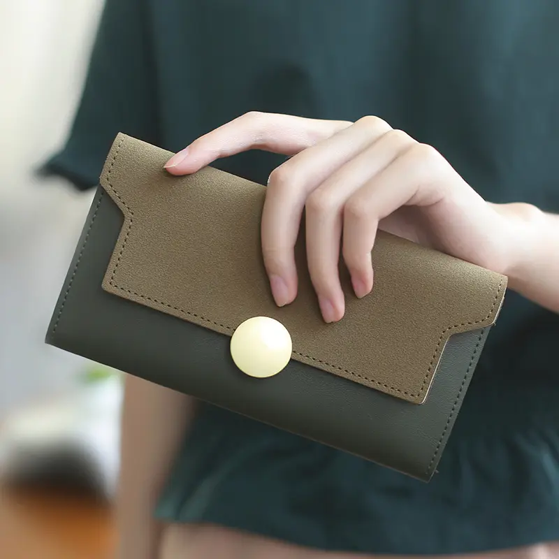 [Limited Time Special Offer] Korean Style New Small Wallet Women's Long Thin Card Holder Female Student Solid Color Simple Clutch