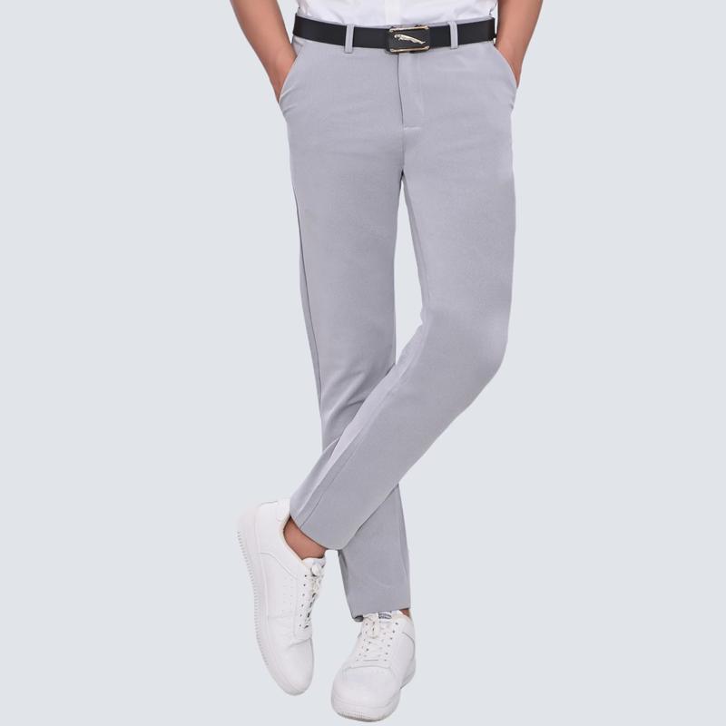 5 Quần Tây Âu Nam CSDFASHION[FREE SHIP] Co Giãn 4 Chiều Khóa Kéo Vải Cotton Thoáng Khí Dễ Vận Động Mặc Công Sở Đi Tiệc Lao Động Màu Đen Xám Trắng Kem Size 28-38 Thun Menswear
