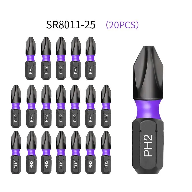 1 Inch 25mm Cross Impact Screwdriver Power Drill Set, Strong Magnetic High Torque Screw Head, Screwdriver Head for Home Decoration Woodworking Machinery Repair 0
