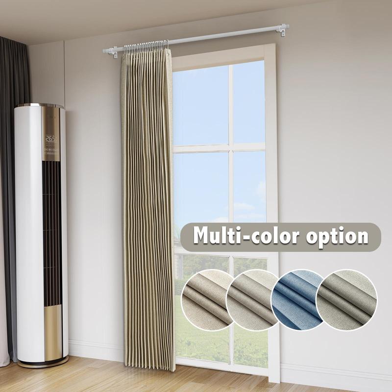 Vertical Door Curtain, 1 Count Blackout Door Curtain with Free Hanging Ring, Home Decoration for Living Room Bedroom Hotel 4