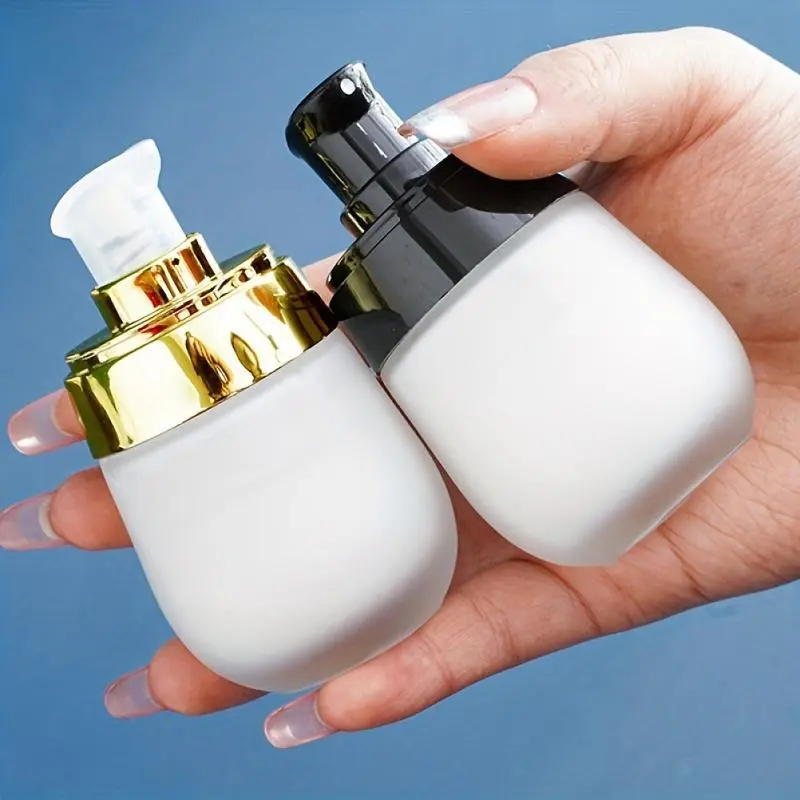 Chai Thủy Tinh Nhám Chân Không, Hộp Đựng Có Thể Nạp Lại Rỗng, 30ml (1oz), Thích Hợp Cho Mỹ Phẩm Trang Điểm, Kem Dưỡng Da Mặt, Dầu Mỡ, Bình Xịt, Lọ Chai Du Lịch, Nồi Đựng, Có Mũ Đựng Gia Vị Đựng Đồ Ăn